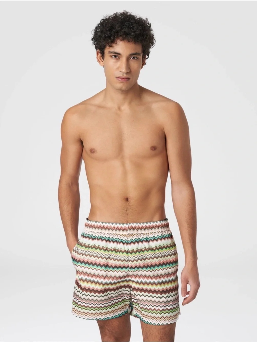 Men's Missoni Multi-Color Zigzag Swim Trunks